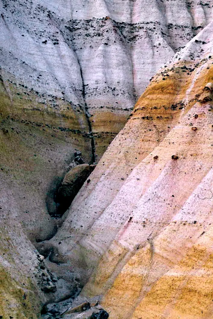 Erosión en barrancos de caolín, Peñalén, 1974.