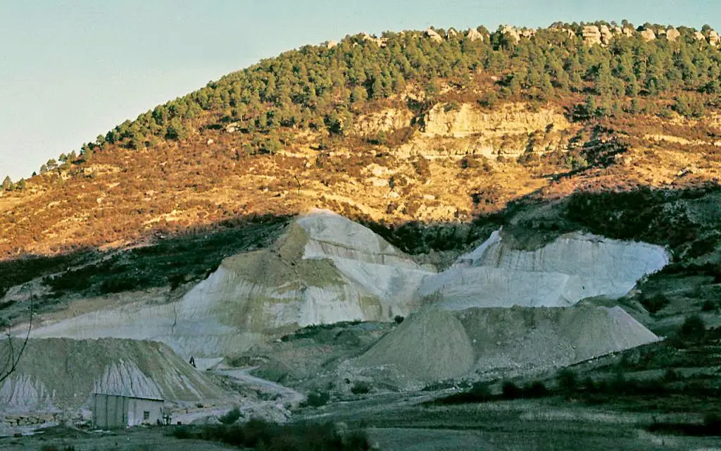 Mina de caolín cerca de Poveda de la Sierra, enero de 1975.