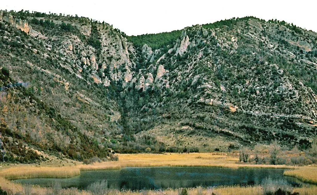 La laguna de Taravilla en marzo de 1975.